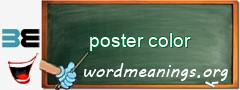 WordMeaning blackboard for poster color